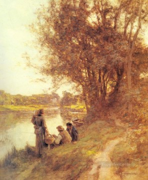 Les Pecheurs 田園風景 農民 レオン・オーギュスタン・レルミット Oil Paintings